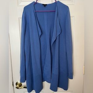 Talbots Blue Cotton Cardigan Jacket- Women 1X